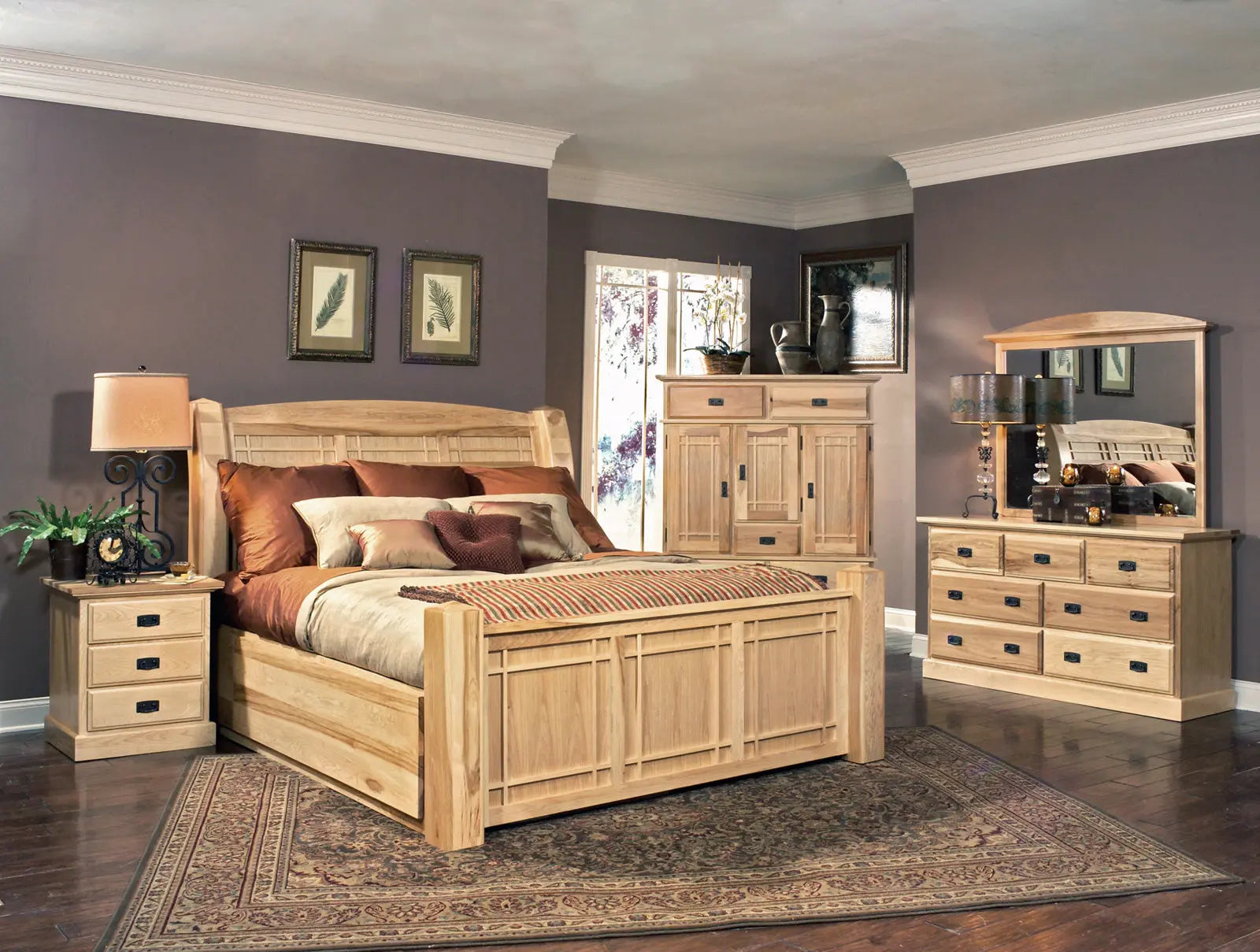 Amish Highlands King Arch Storage Bed A-America