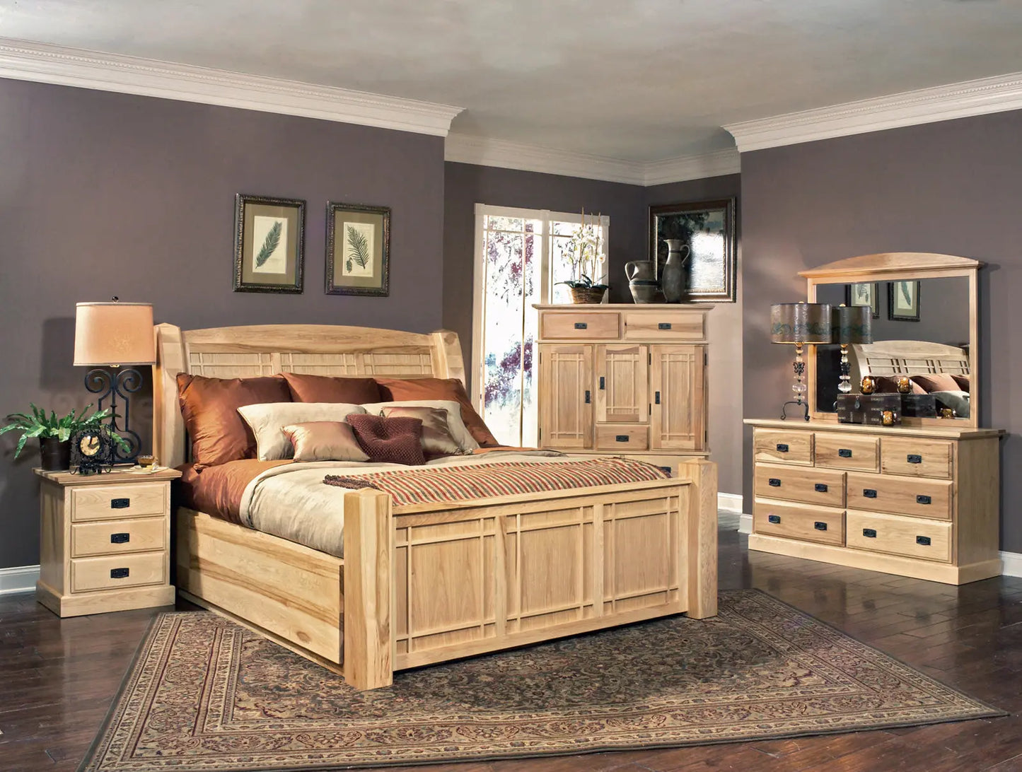 Amish Highlands Queen Arch Storage Bed A-America