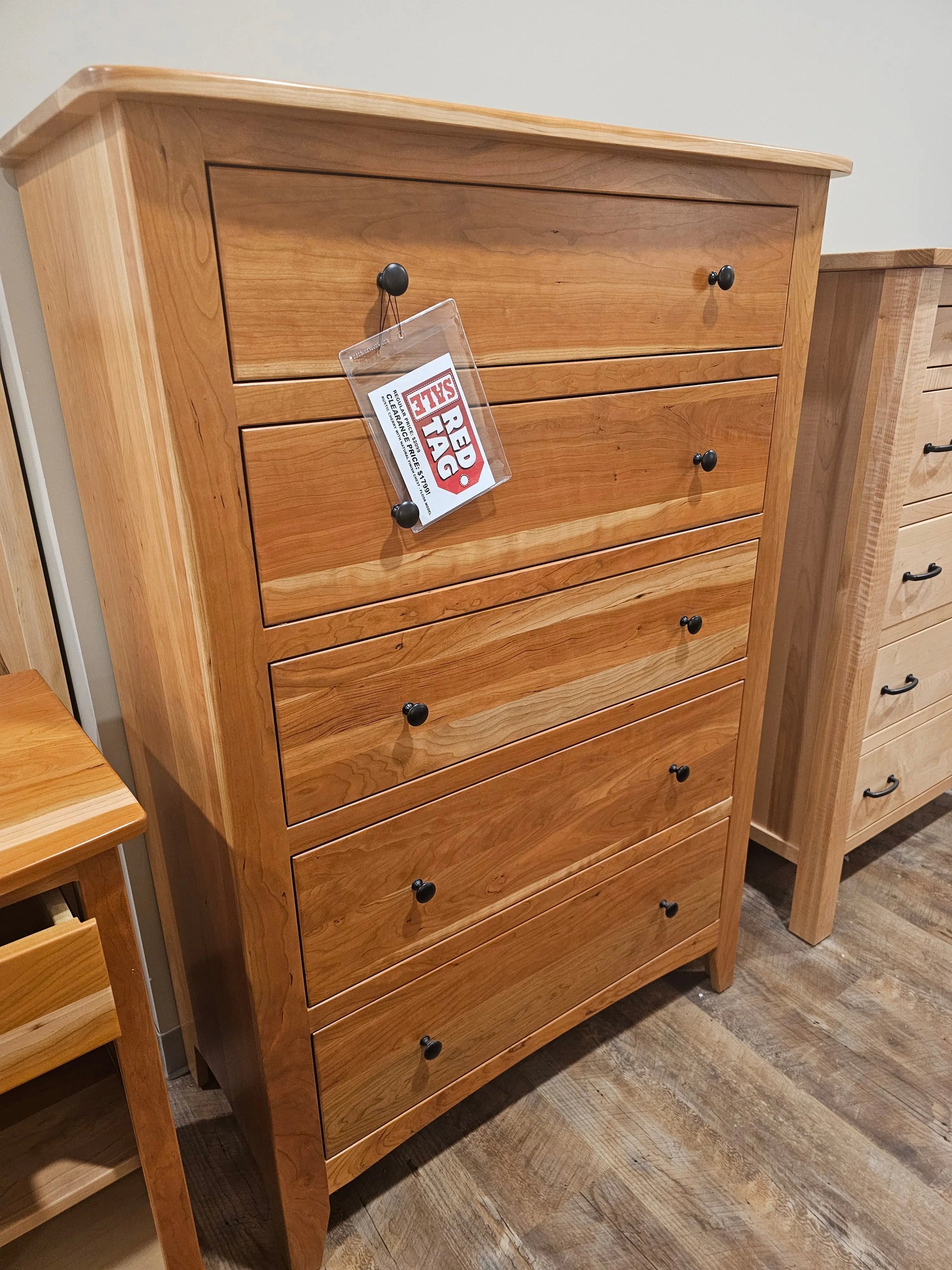 Amish Made Solid Cherry 5 drawer chest was $2099 Vermont Mattress and Bedroom Company