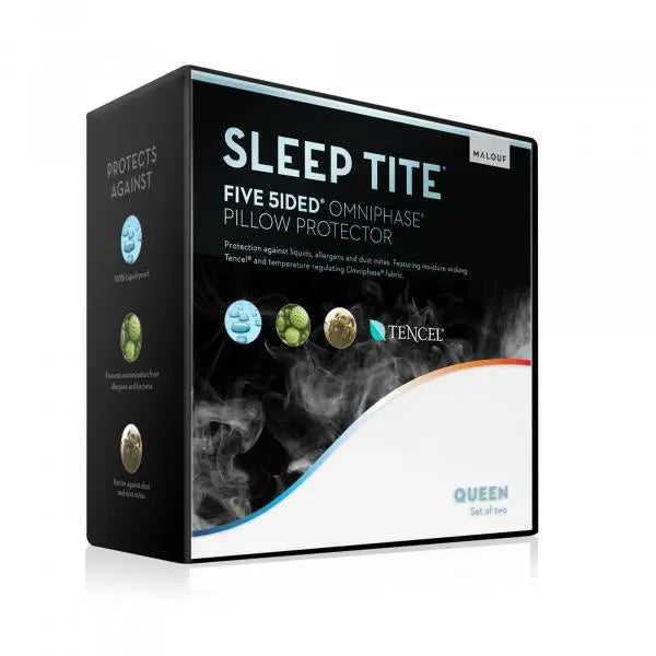 Five 5ided™ Pillow Protector with Tencel™ + Omniphase™ Malouf