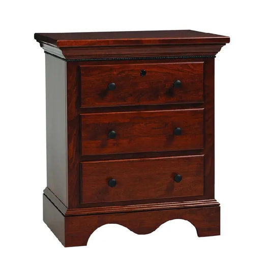 Merlot Nightstand with Drawers Troyer Ridge