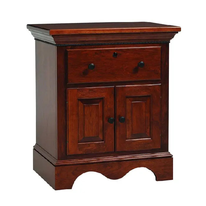 Merlot Nightstand with doors Troyer Ridge