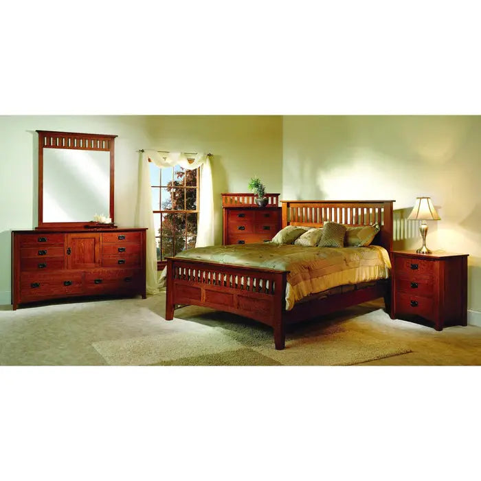 Mission Antique Bed with Low Footboard Troyer Ridge