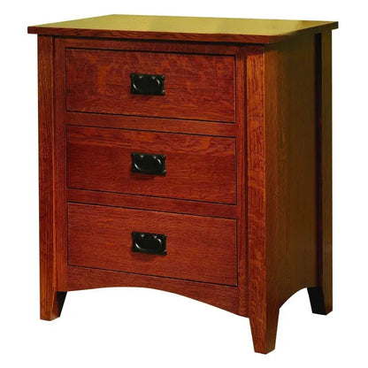 Mission Antique Three Drawer Nightstand Troyer Ridge