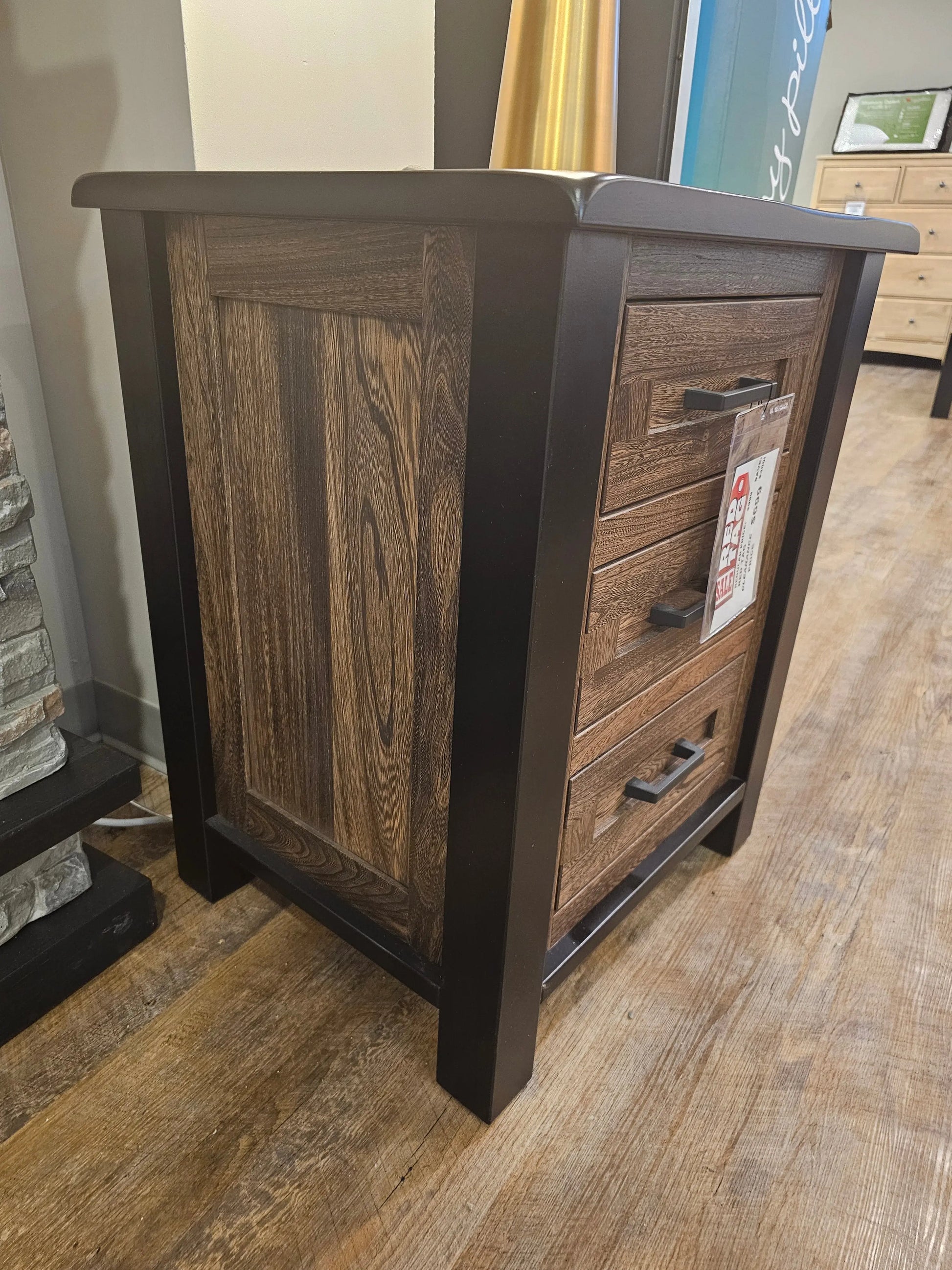 Solid Elm and Maple Amish Nightstand was $999 Vermont Mattress and Bedroom Company