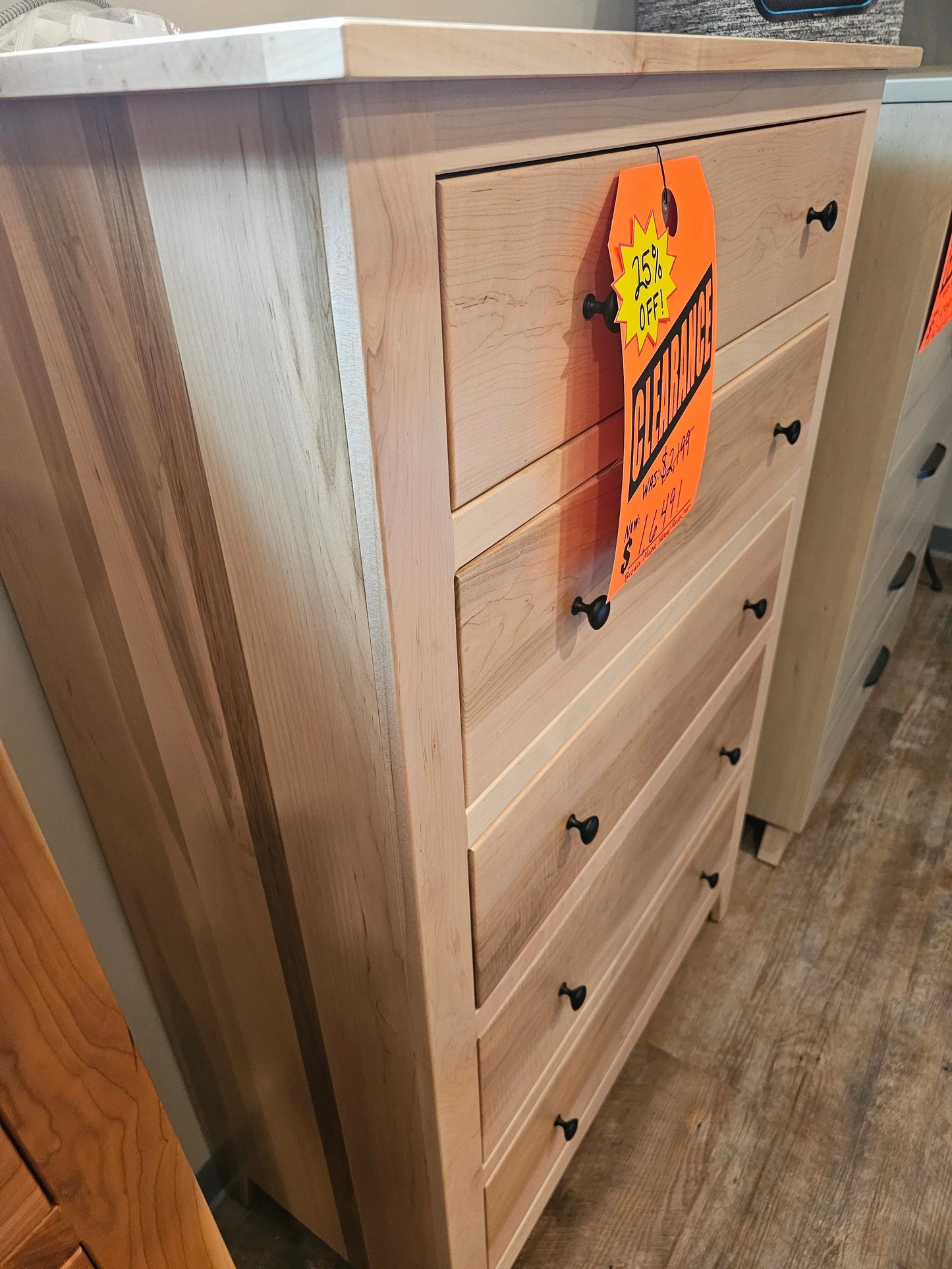 Solid Maple Amish Made Chest was $2199 Vermont Mattress and Bedroom Company