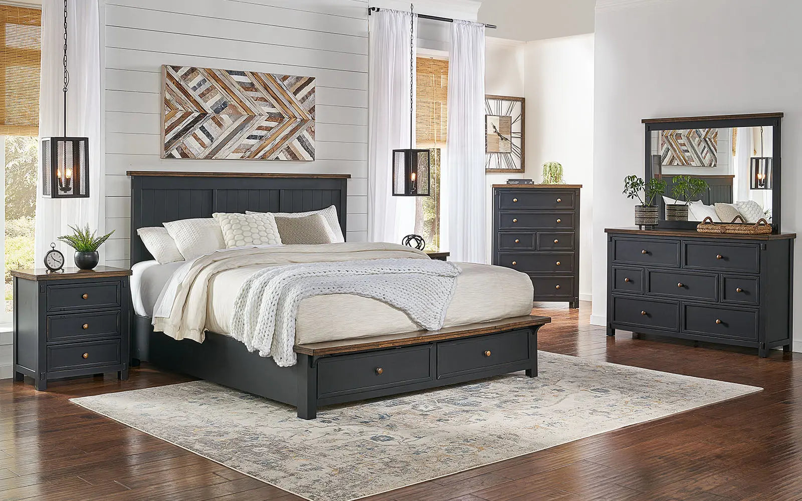 Stormy Ridge Bedroom Cal King Storage Bed A-America