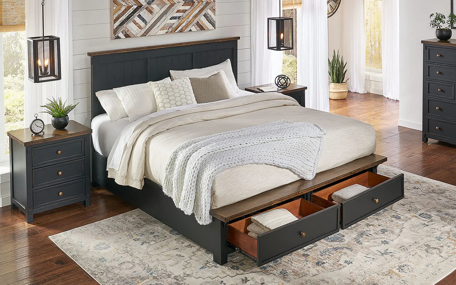 Stormy Ridge Bedroom Cal King Storage Bed A-America