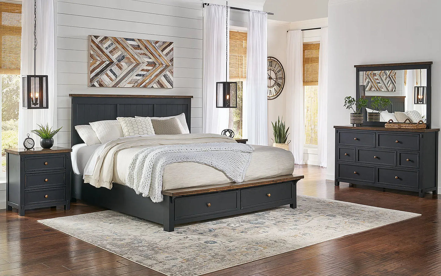 Stormy Ridge Bedroom Cal King Storage Bed A-America