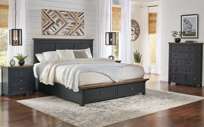 Stormy Ridge Bedroom Cal King Storage Bed A-America