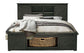 Sun Valley Cal-King Bed  Storage Headboard W/ Rotating Storage A-America