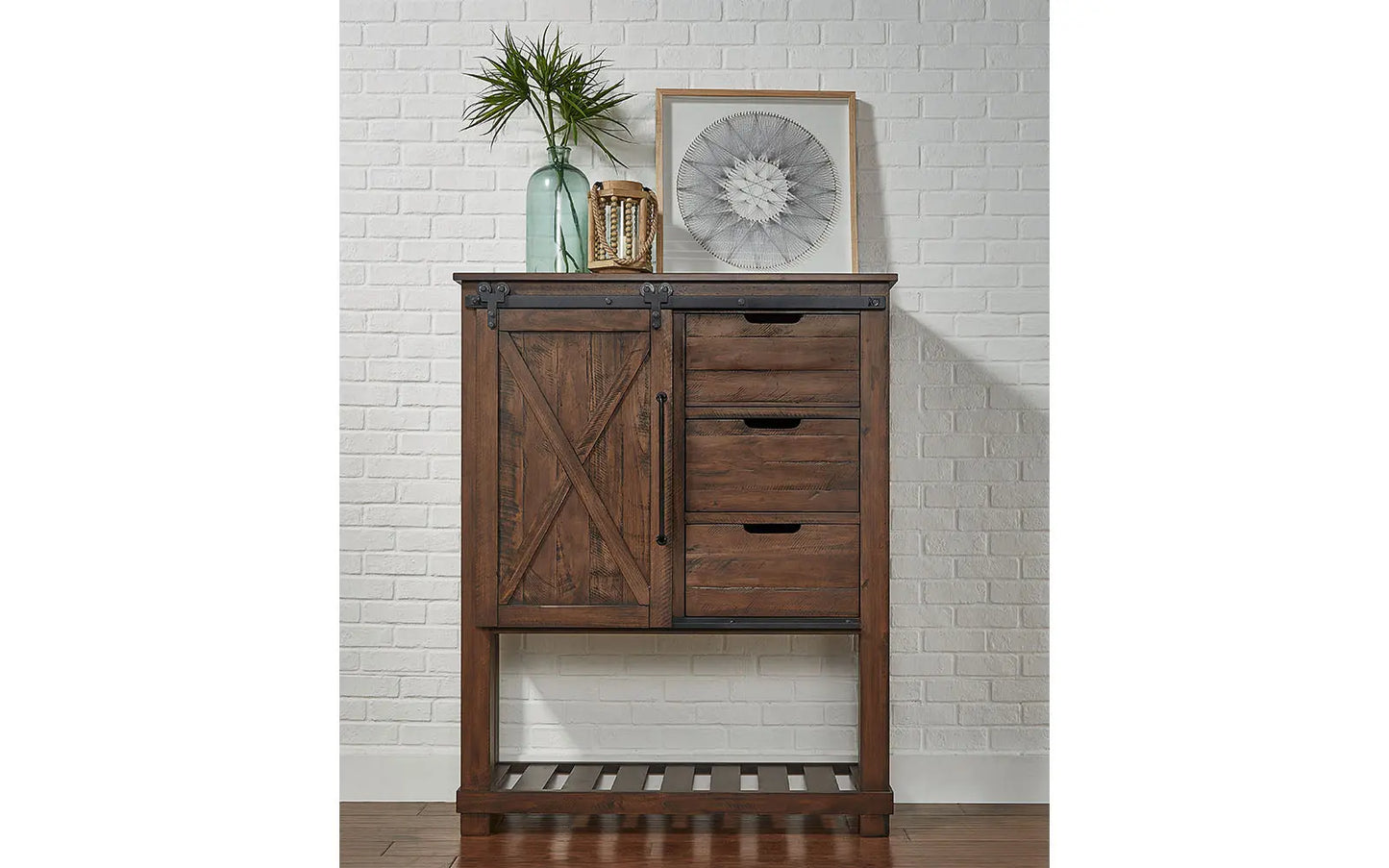Sun Valley Rustic Timber Barn Door Chest A-America