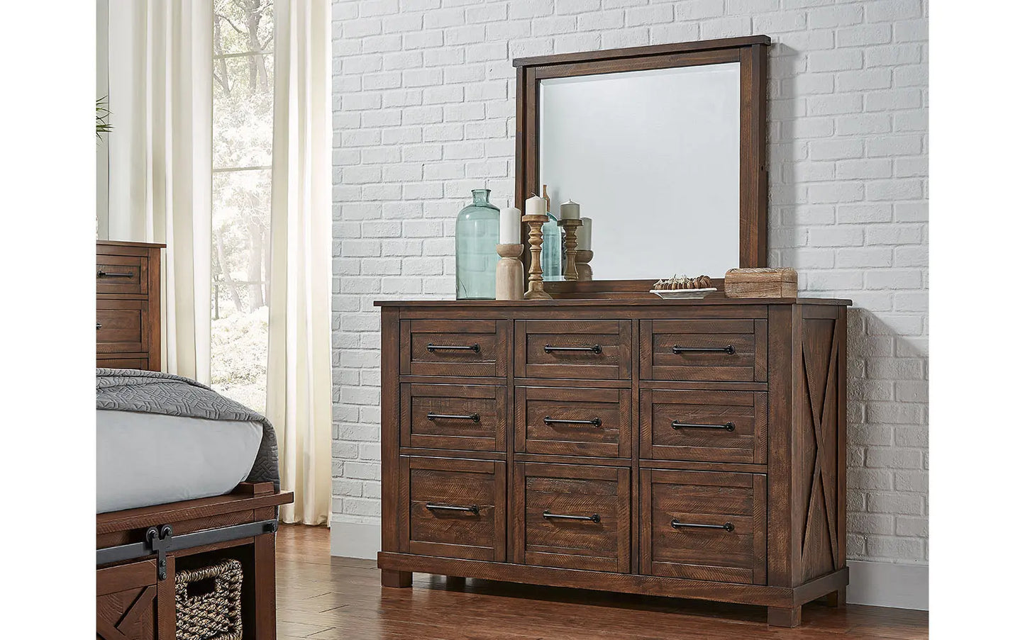 Sun Valley Rustic Timber Dresser A-America