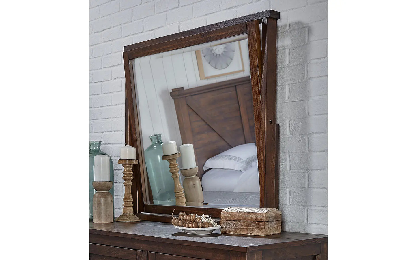 Sun Valley Rustic Timber Mirror A-America
